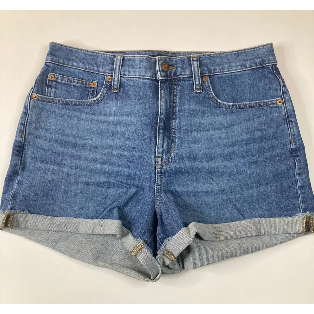 J. Crew Factory Blue Denim High-Waist Women's Shorts
